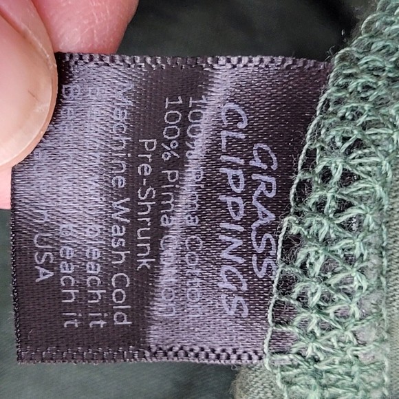 Grass Clippings Golf Polo Shirt Pima Cotton Green Mens Medium Athletic - Picture 8 of 8